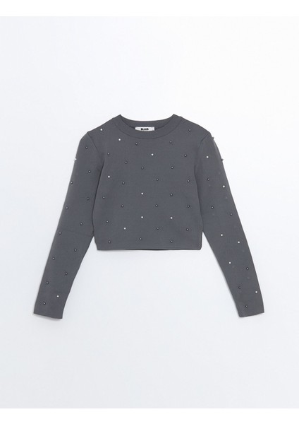Yeni Sezon Bisiklet Yaka Crop Kadın Triko Kazak indirimleri