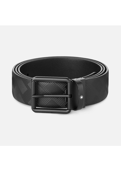 131183 Mont Blanc 35 mm Çift Taraflı Siyah Kemer
