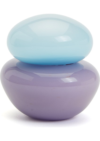 Bonbonniere Mini Mavi Mor Cam Obje