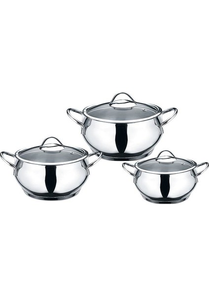 Elit 6 Parça Büyük Boy Platin Güveç Tencere Seti