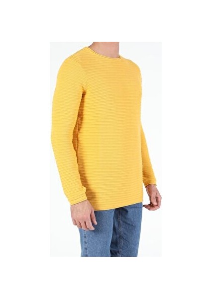 Slim Fit Safran Erkek Kazak CL1052362 modelleri