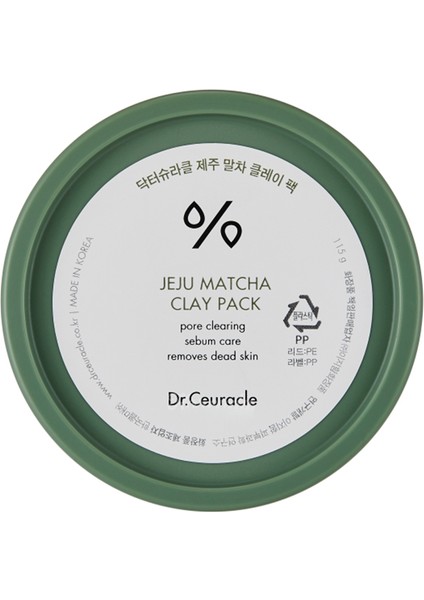 Jeju Matcha Clay Pack Yeşil Çaylı Arındırıcı Kil Maskesi 115 gr