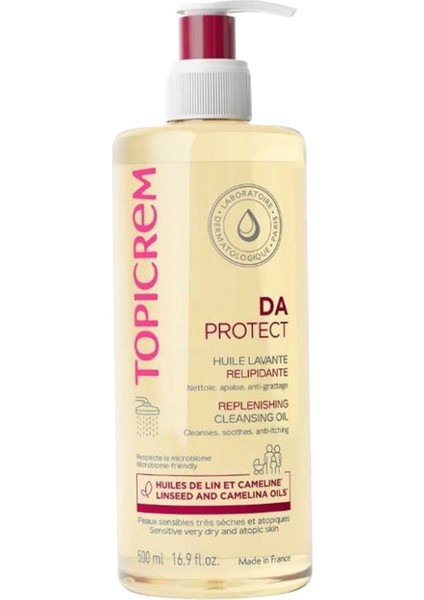 Da Protect Replenishing Kuru Ciltler Için Yüz Temizleme Yağı 500 ml