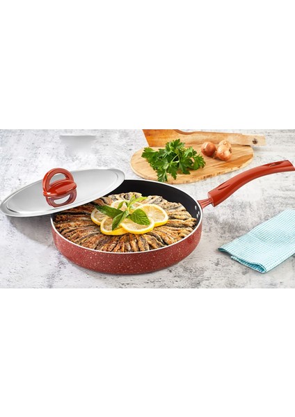 Kiremit Teflon Balık Tava 30 cm modelleri