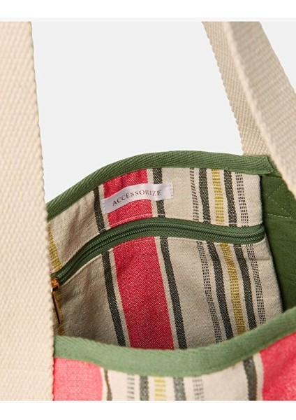 Çizgili Kanvas Çanta fırsatları