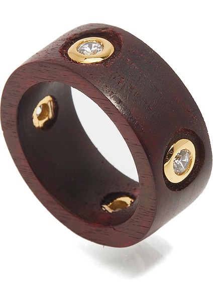 Kahverengi Kadın Altın Yüzük