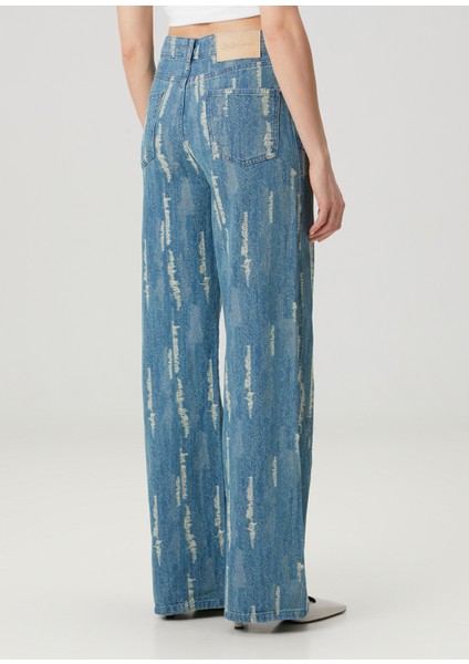 Mavi Wide Leg Jean Pantolon fırsatları
