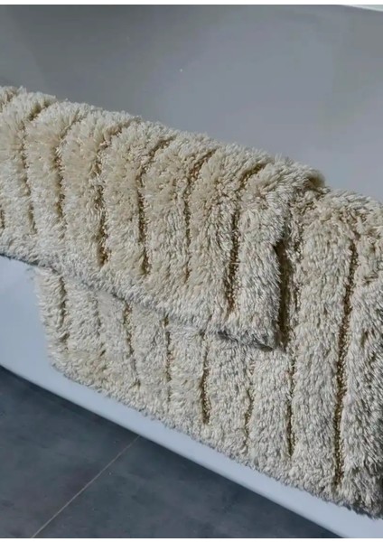 Daisy Bej Pamuklu 2'li Banyo Paspası Seti modelleri