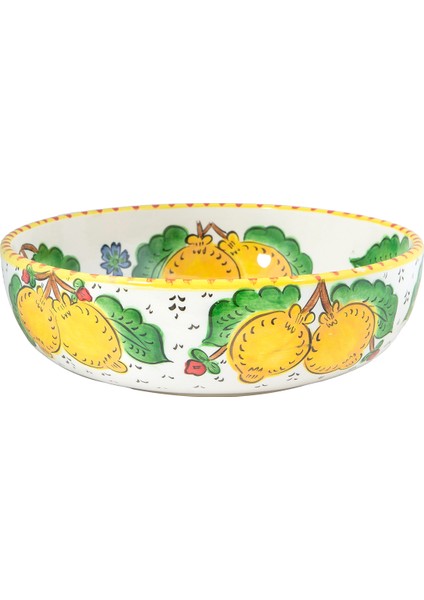 Sicilian Lemon Handmade Seramik Salata Kasesi