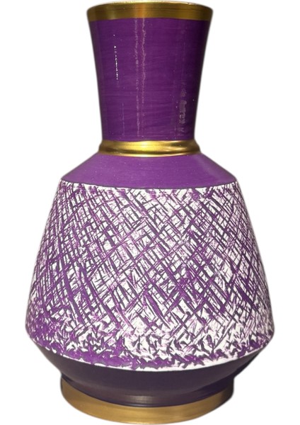 Violet Mor Seramik Vazo