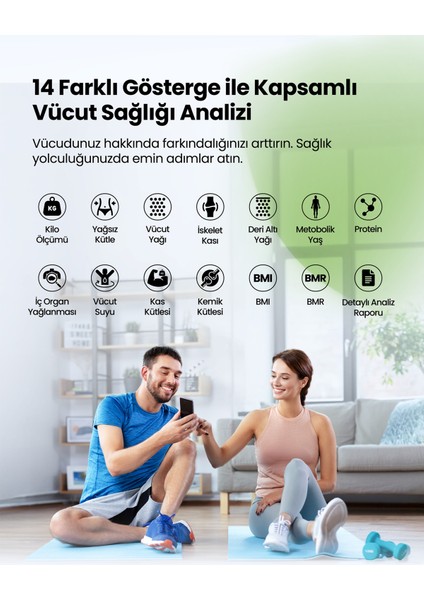 RBS6000 Segmental Bıa Teknolojisi 8 Vücut Analizli Akıllı Tartı fiyatları