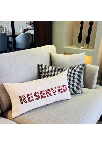 Krem Reserved Nakışlı Kadife Dekoratif Kırlent Kılıfı fırsatları