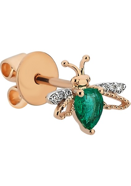 Queen Bee Kadın Tekli Zümrüt Pırlanta Altın Küpe fiyatları