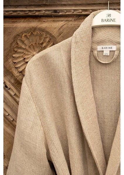 Linen Waffle Bornoz Bej fırsatları