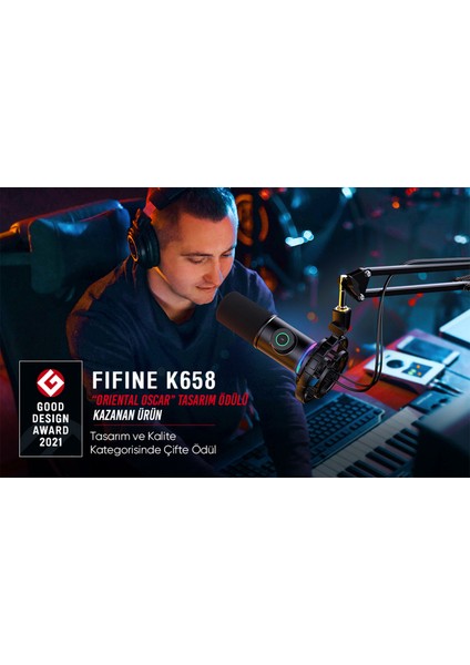 K658 USB Rgb Dinamik Mikrofon