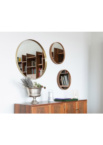 Tepsi Ceviz Ayna 45 cm modelleri