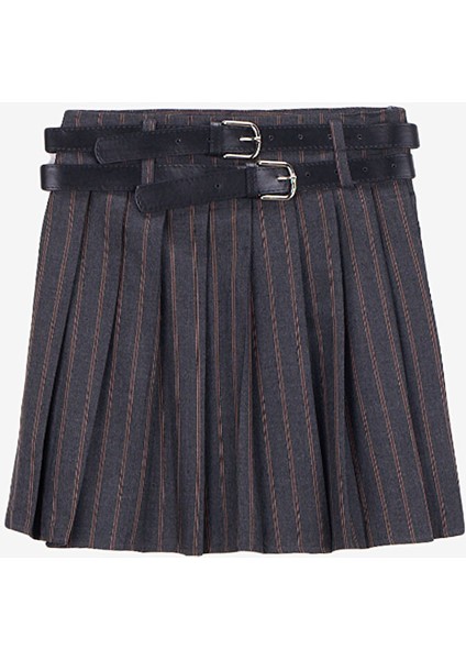 Gri Kadın Pilise Etek PBF5WL-ETK5107