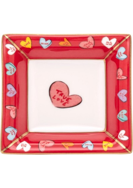 True Love Square Trinket Kırmızı Porselen Kase fiyatları