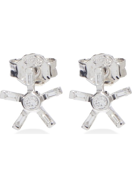 Pırlanta Detaylı Kadın Altın Küpe