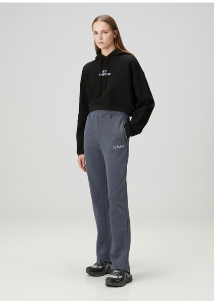 Siyah Kapüşonlu Crop Sweatshirt fiyatları