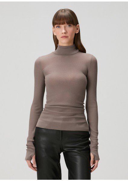 Açık Lila Yün Kazak modelleri