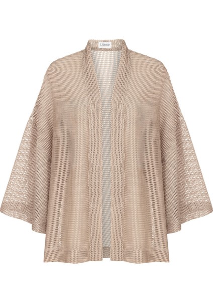 Carmen Tarçın Bol Kesim Uzun Kollu Kadın Kimono Üst