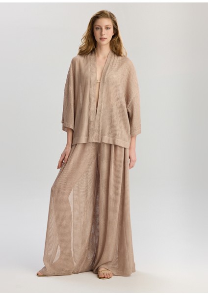 Carmen Tarçın Bol Kesim Uzun Kollu Kadın Kimono Üst modelleri