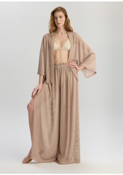 Carmen Tarçın Bol Kesim Uzun Kollu Kadın Kimono Üst indirimleri