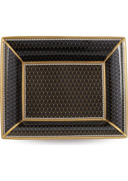 Gc Antler Trellis Black Trinket Tray Dekoratif Tabak