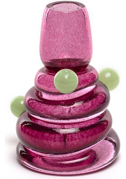 Buds Mor Cam Şamdan