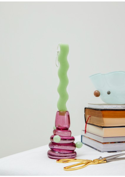 Buds Mor Cam Şamdan modelleri