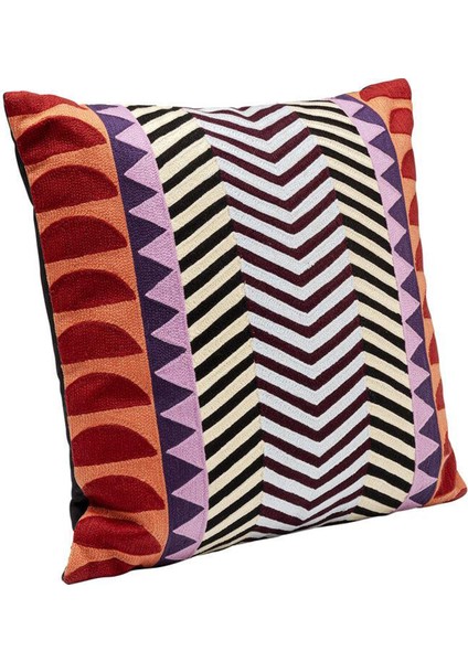 Zig Zag Desenli Renkli Pamuklu Kırlent 45 x 45 cm fiyatları