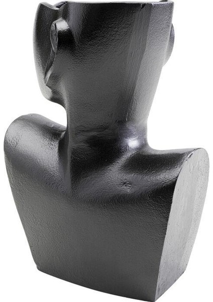 Vase Rostro Side Siyah Alüminyum Lake Vazo 27 cm fırsatları