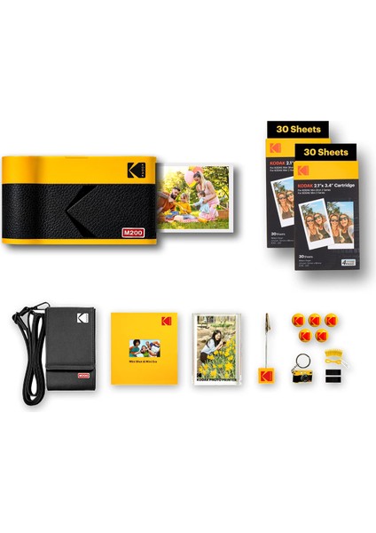 Mini 2 Era Sarı Filmli Şipşak Fotoğraf Makinesi + 60 Adet Baskı Seti Aksesuar Kiti