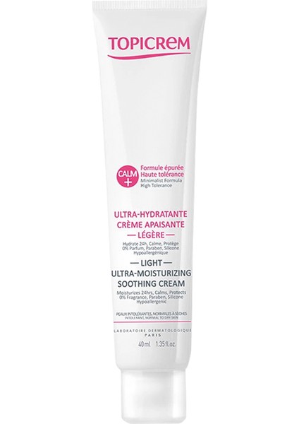 Calm+ Ultra Moisturizing Soothing Light Yatıştırıcı Nemlendirici Yüz Kremi 40 ml
