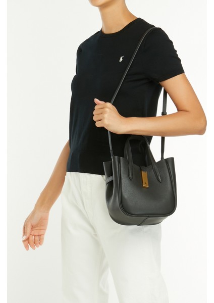 Polo Id Small Siyah Kadın Deri Alışveriş Çantası fiyatları