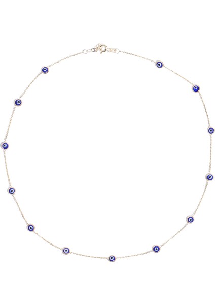 Nazar Boncuğu Detaylı Kadın Altın Kolye