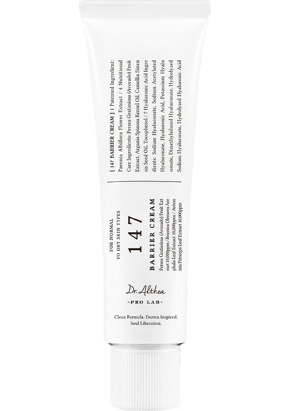 147 Barrier Cream Bariyer Koruyucu ve Besleyici Ipeksi Yüz Kremi 50 ml