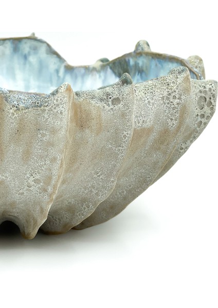 Coral No:8 Mavi Beyaz Seramik Dekoratif Kase 26 cm fiyatları
