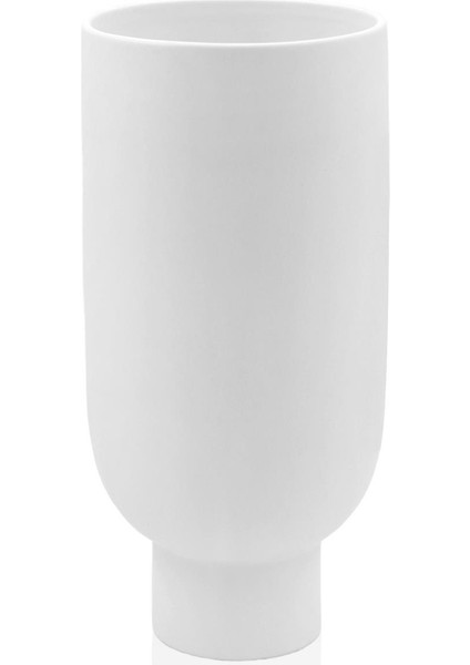 Pure Beyaz Dekoratif Seramik Vazo