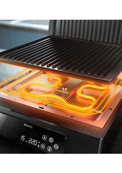 7000 Series Contact Grill HD6307/70 Izgara ve Tost Makinesi 2200 W fırsatları