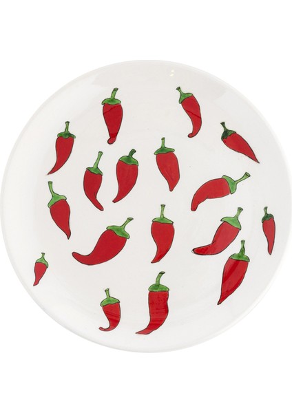 Calabrian Chili Pepper El Yapımı Tabak 22 cm