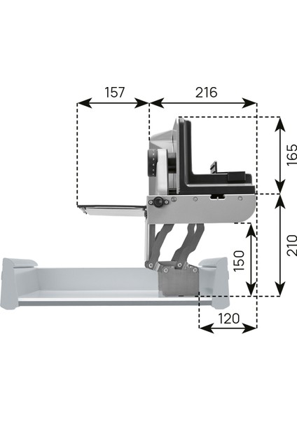 Aes 62 Sr H Ankastre Raylı Sistem Çekmece Içi Elektrikli Salam Sosis Gıda Dilimleyici indirimleri