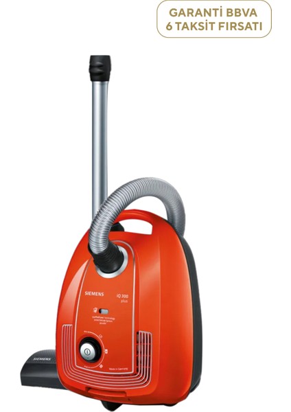 VSP3AAAA IQ300 Plus Limited Edition Kırmızı Toz Torbalı Elektrik Süpürgesi