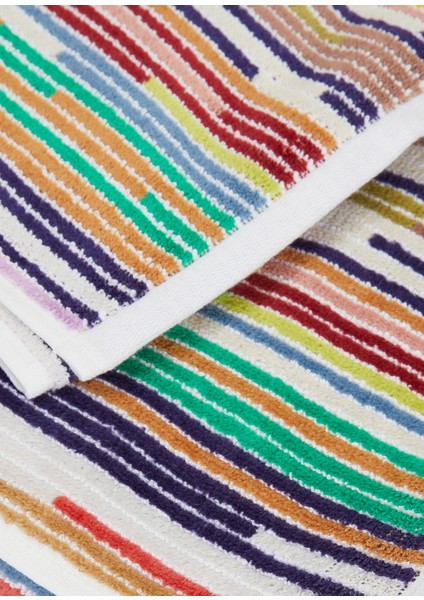 Melody Çok Renkli Çizgi Desenli 2li Havlu Seti fiyatları