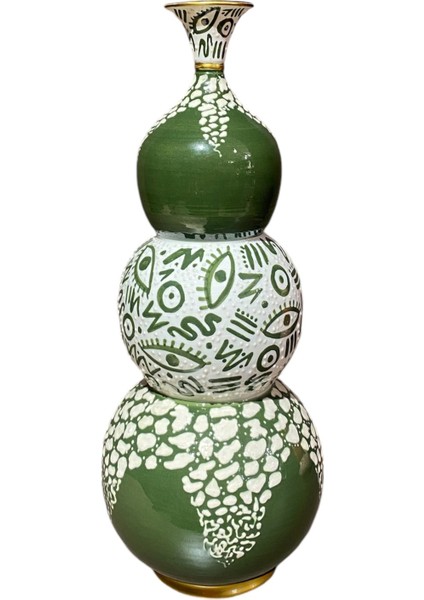 All Eyes On You Renkli Desenli Seramik Vazo