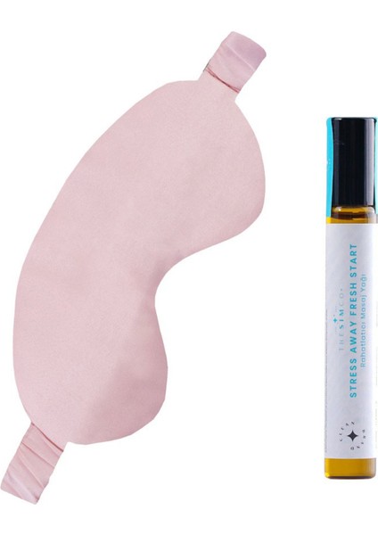 Blush Travel Pembe Uyku Maskesi ve Rahatlatıcı Masaj Yağı 10 ml Cilt Bakım Seti