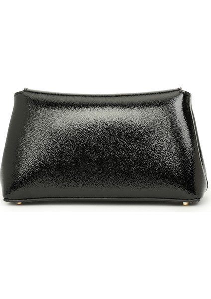 Mini Siyah Kadın Deri El Portföyü modelleri