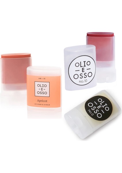 Lip Cheek Eye Multi Stick Clean Beauty Tinted Balm Blush Sonbahar Renkleri Işıltılı Ruj Allık 3'lü Set