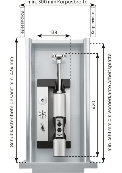 Esm 50 Çekmece Içi Istasyonlu Kablosuz El Blenderı